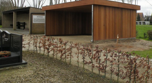 Houten carport te Deerlijk